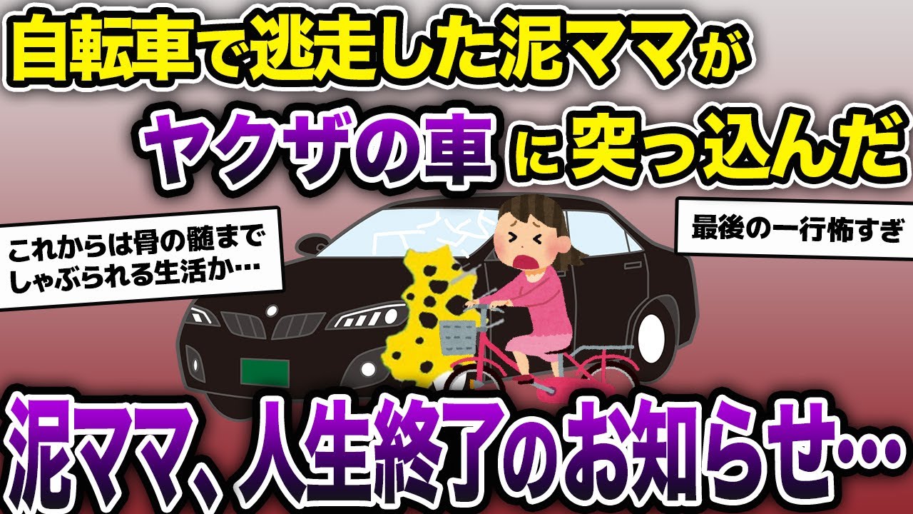 息子のゲーム機を盗んだ泥ママが自転車で逃走→893の車と衝突→あまりに悲惨な結果を警察から聞くことに…【2ch修羅場スレ・ゆっくり解説】