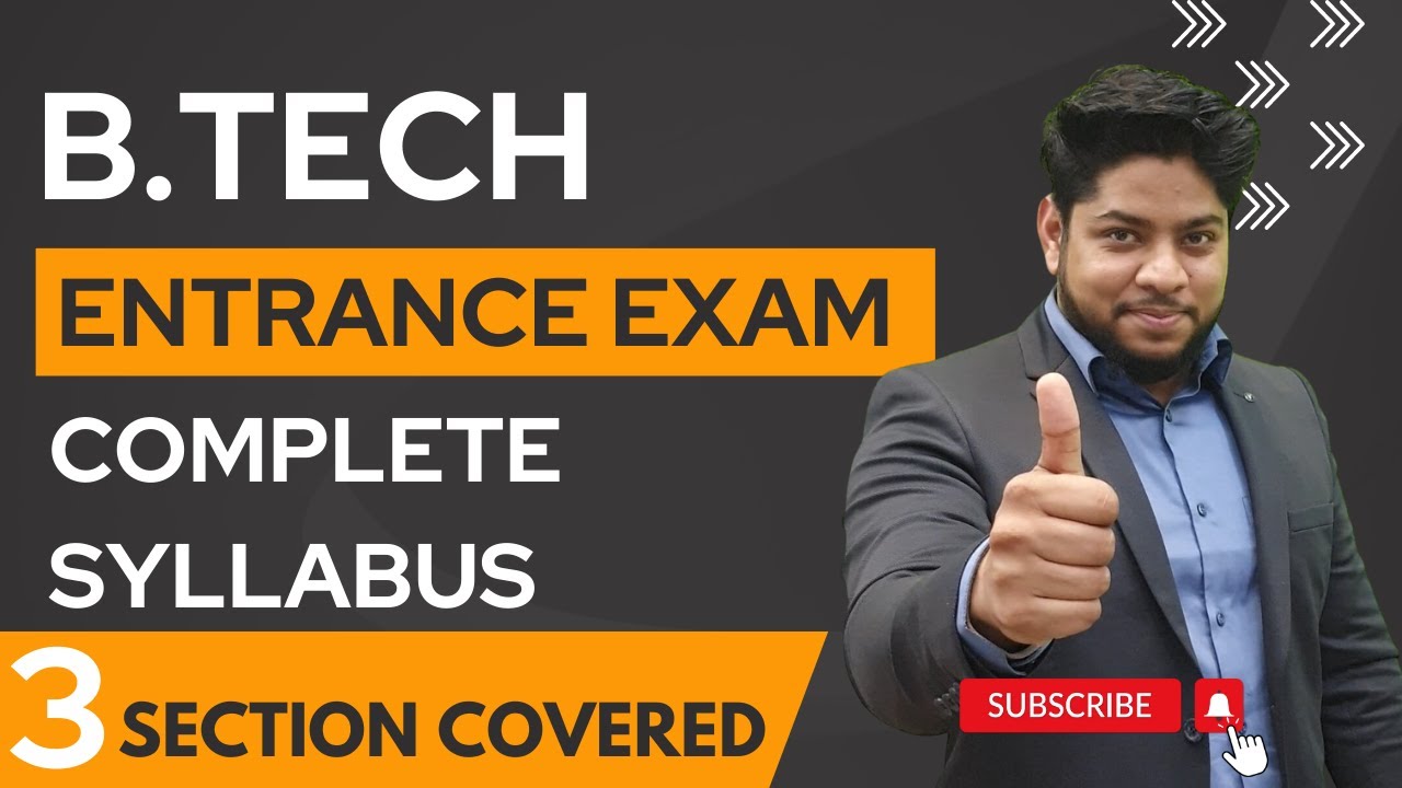 B.tech Entrance Exam syllabus|Physics Chemistry Mathematics Details Syllabus|Rahul Chandrawal
