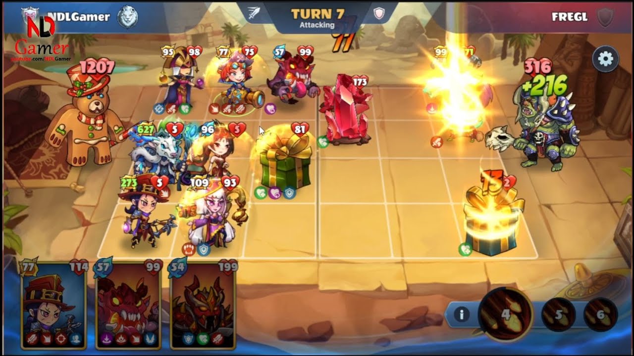 Strong combos in Mighty Party: Amaterasu vs Blair, Vixen vs Justia, Grace vs Ball'Zt