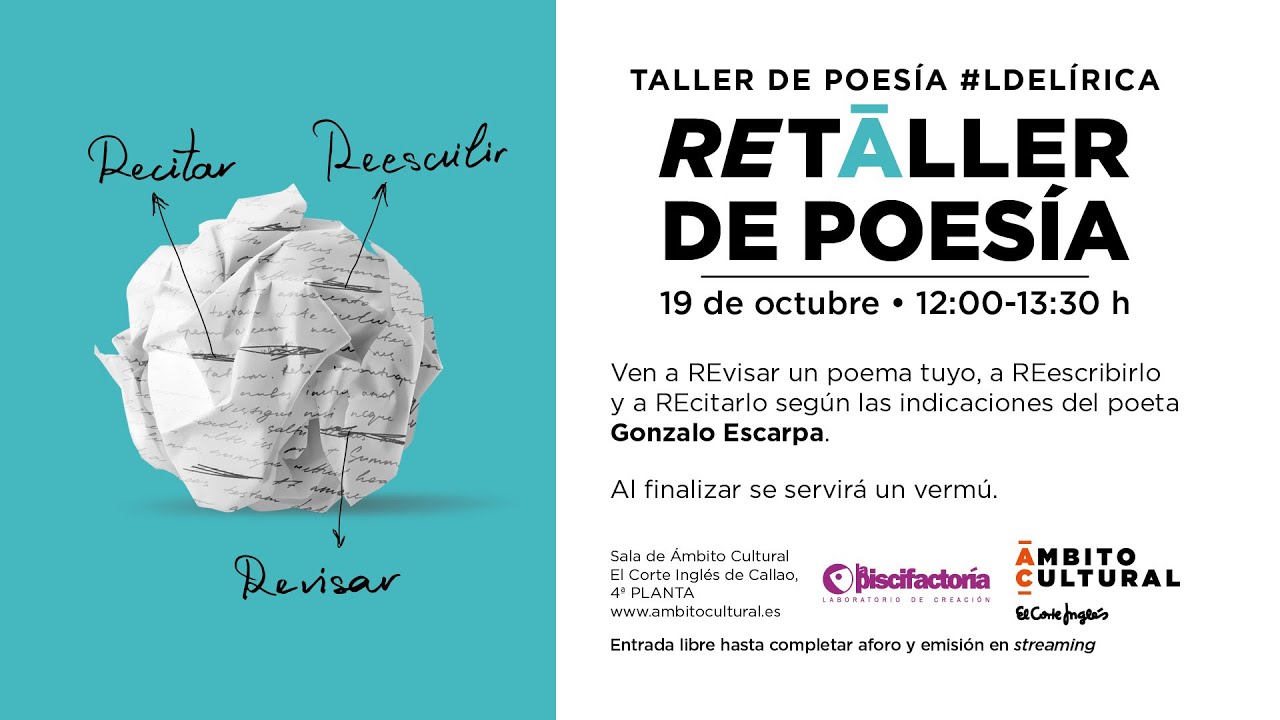 Taller de poesía #LdeLírica l Recitar, reescribir, revisar
