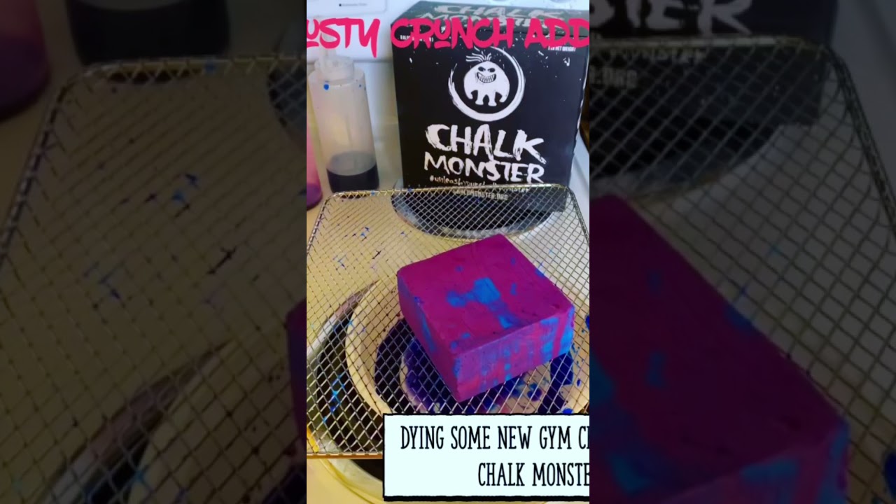 Dying gym chalk/galaxy edition/ASMR/Dusty Crunch Addict/youtube short