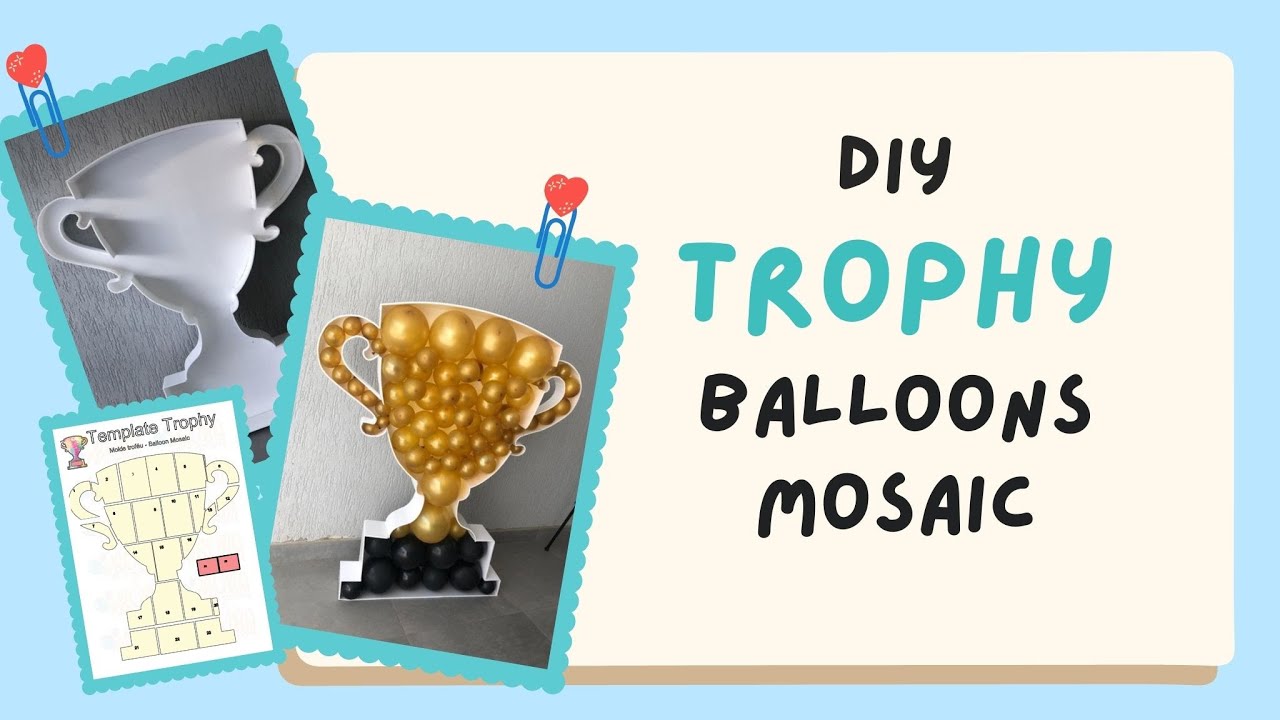 DIY Balloon Decoration: 3D Sculpture 🏆 Balloon Mosaic Trophy