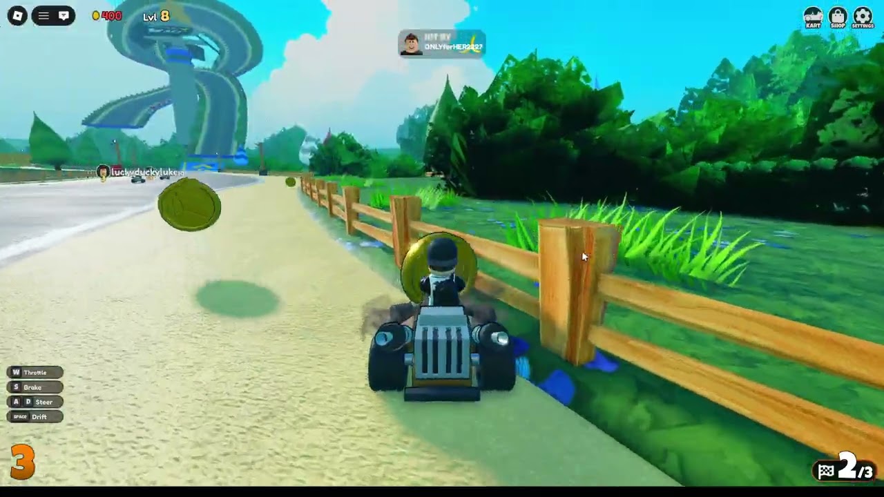 i karted again on roblox