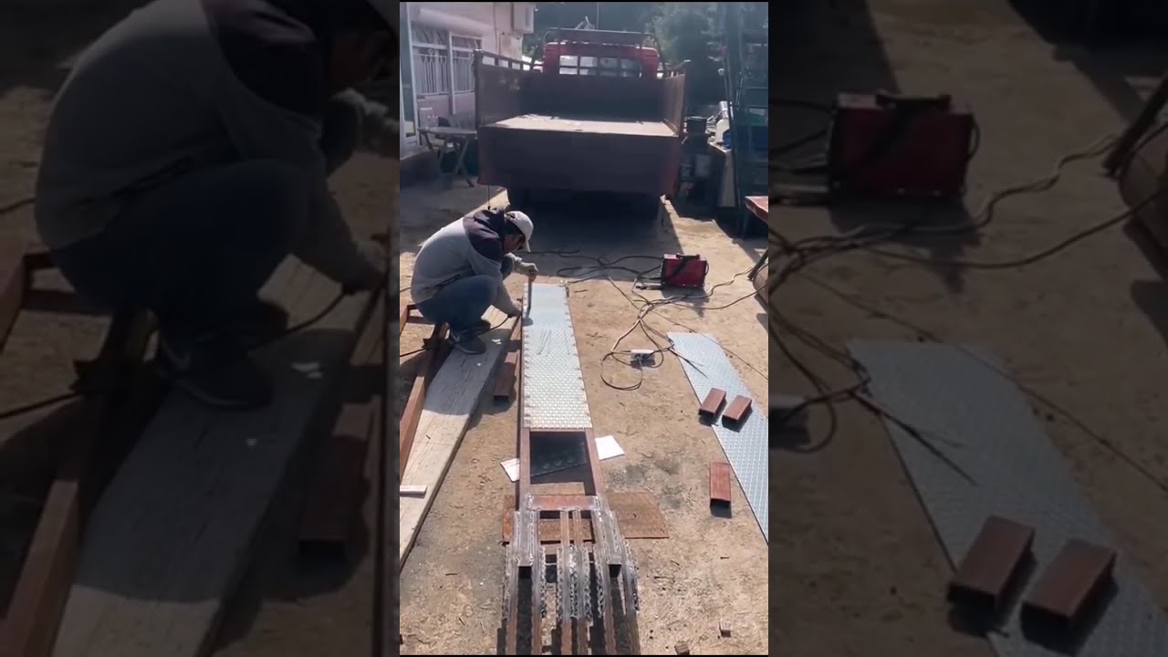mini ekskavatör için kamyonette rampa yapımı  1. bölüm