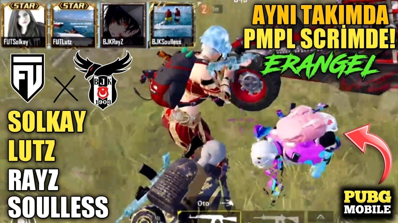 SOLKAY, LUTZ SOULLESS & RAYZ AYNI TAKIMDA PMPL SCRİMDE! TEAMSPEAK / ERANGELDE EFSANE FIGHT !!