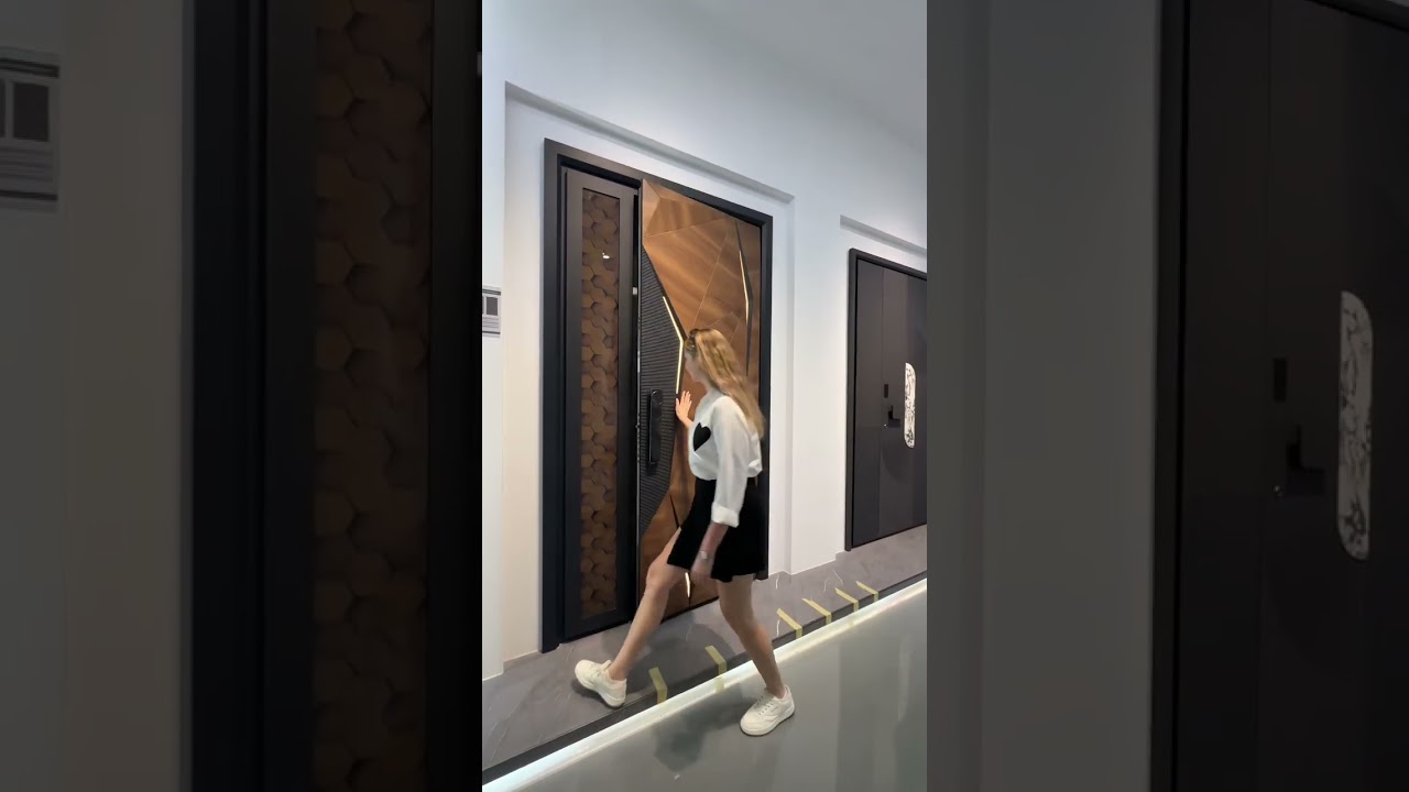 Smart locks. Smart doors. Doors in future. Face recognition door.