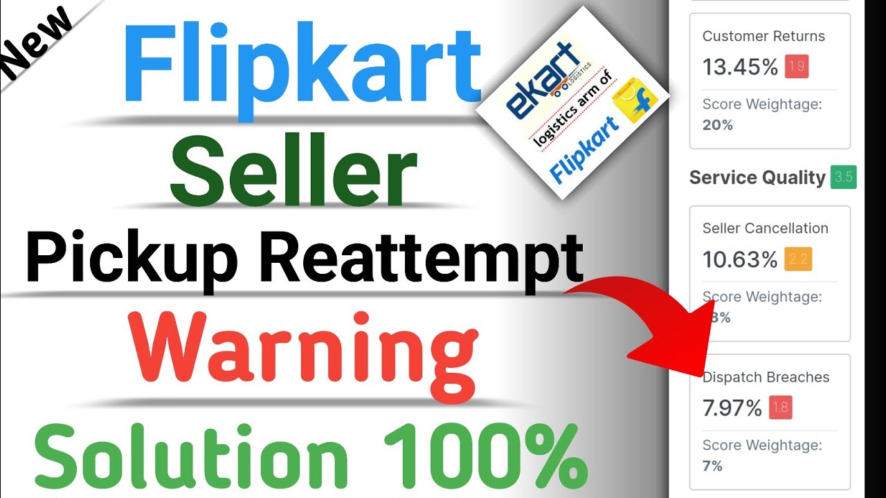 flipkart seller Order pickup reattempt warning  & flipkart seller order breaching warning |