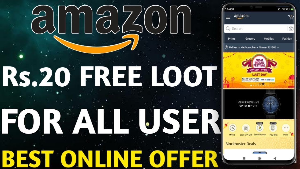 Amazon Rs.25 Free Amazon Pay Balance For All User|Amazon Rs.25 Free
