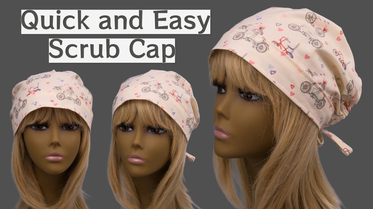 #21 Simple Scrub Cap/Head Bandana / Reversible Cap / Free Pattern Drafting Tutorial for Beginners.