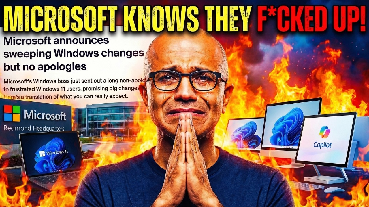 Microsoft KNOWS They F*CKED UP! Offers NON-APOLOGY for Windows 11.