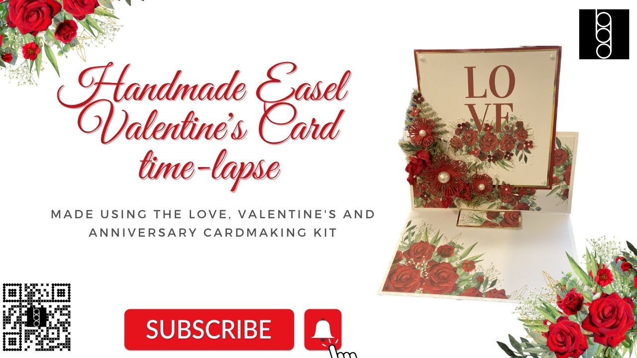 Handmade Easel Valentine's Day Card Time-lapse Video #cardmakingtutorials #cardmakingideas