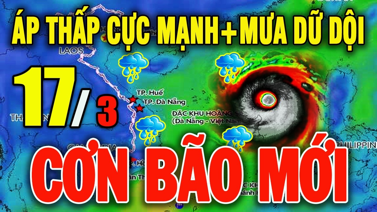 🔴[Trực Tiếp] TIN BÃO KHẨN 17/3: Áp thấp , gió mạnh,mưa rét diện rộng#baoso1 #thoitiet