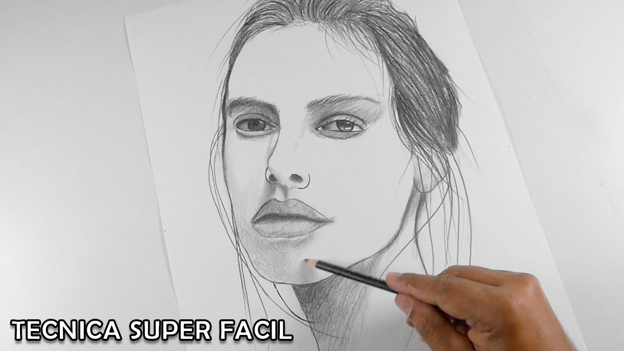 CON ESTA TECNICA LOGRARAS DIBUJAR ROSTROS DE UNA MANERA FACIL I TECNICA PARA DIBUJAR RETRATOS
