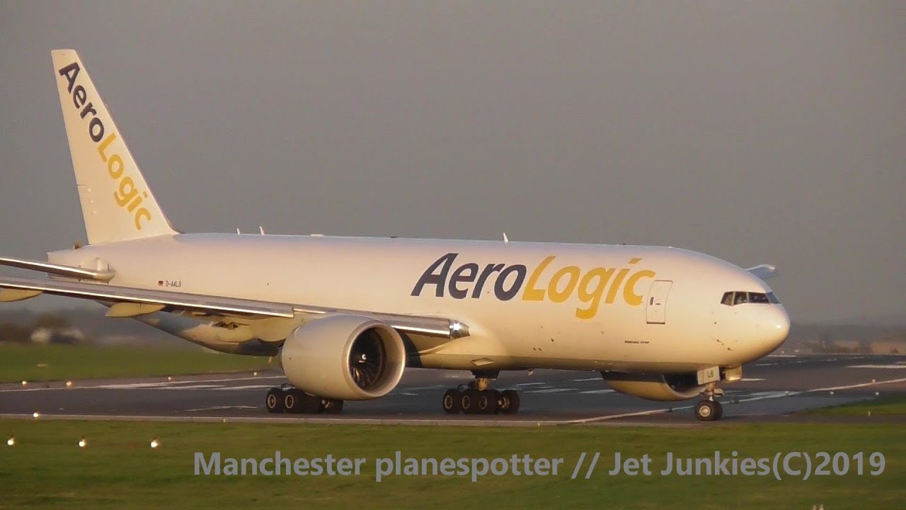 HD) Aerologic Cargo Freighter Boeing 777-FZN D-AALB On 3S111 At East Midlands Airport On 19/09/2019