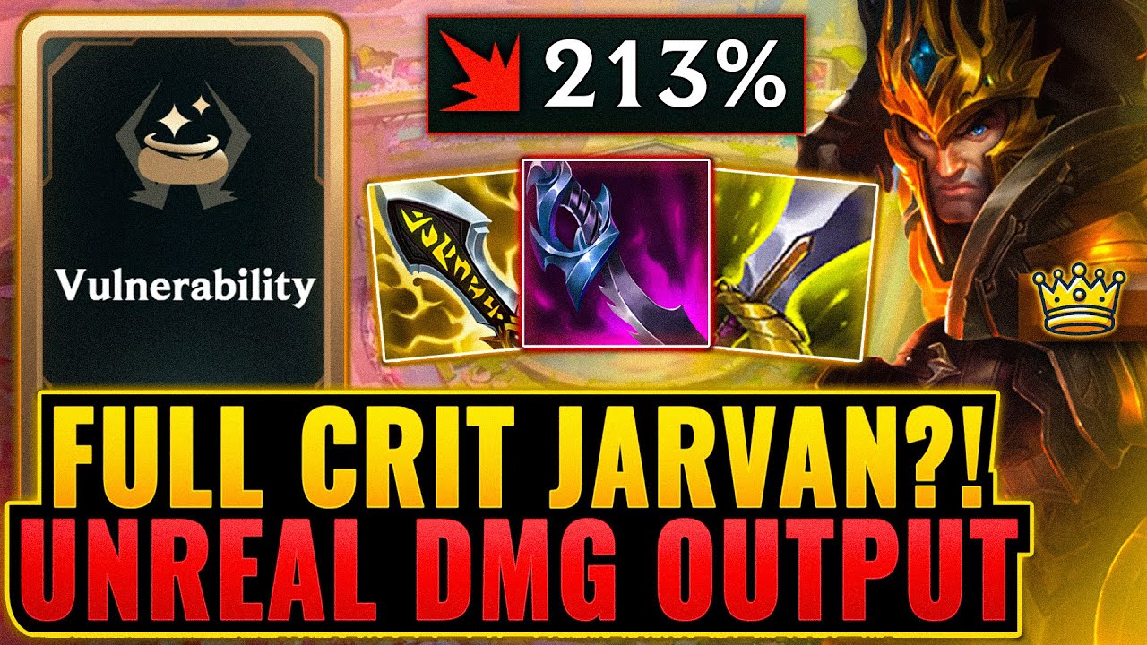 Crazy Crit Build: Vulnerability + 213% Crit on Jarvan = Unreal DPS | League Arena Gameplay