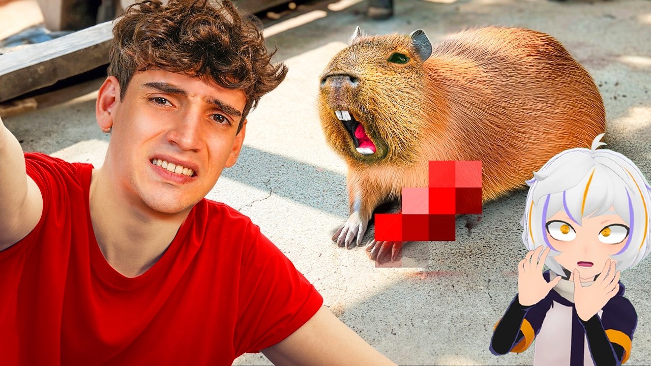 🩸Rescaté Capibara Herido por Ataque de Cocodrilo🩸 | ChuyMine REACCIONA a Bruno&Joel RANDOM