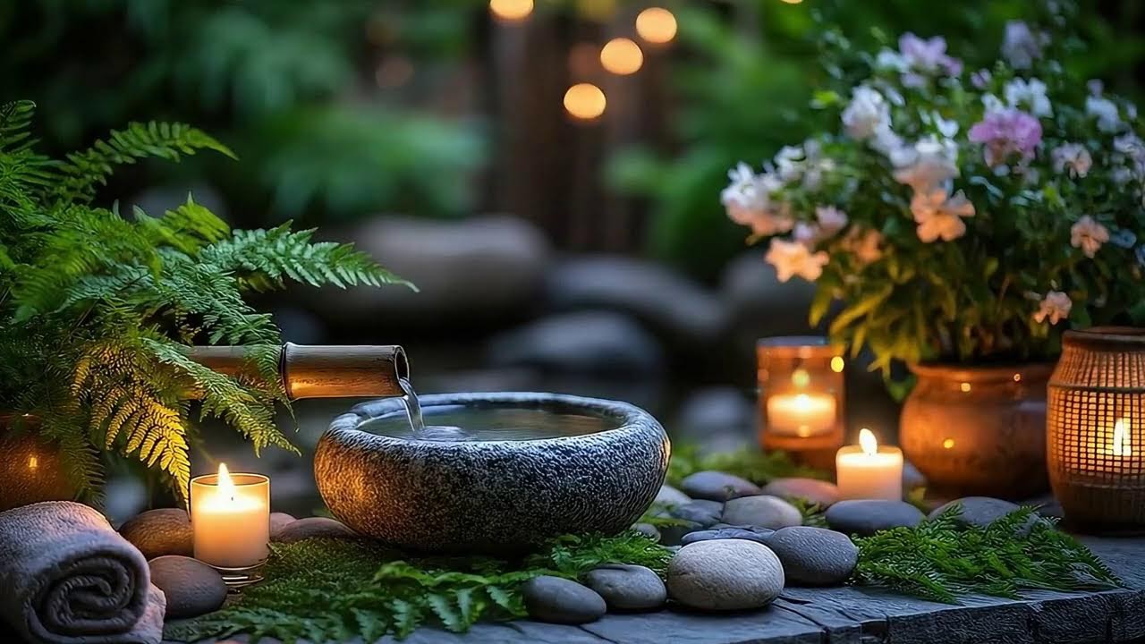 24/7 Relaxing Sleep Music ?? Healing Piano & Bamboo Water Sounds for Stress Relief & Deep Sleep ??