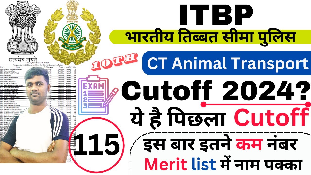 ITBP Constable Animal Transport Cutoff 2024 | ITBP Animal Transport Expected Cutoff 2024 | Cutoff