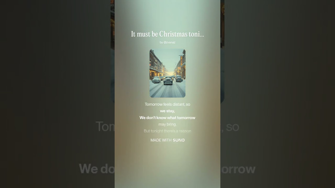 It must be Christmas tonight