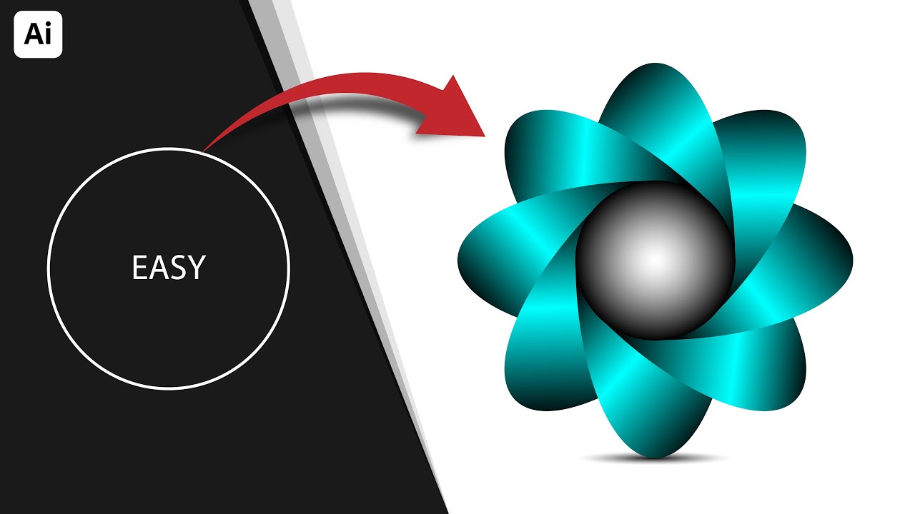 How To Design A 3D Modern Logo in Adobe Illustrator Tutorial For Beginner's