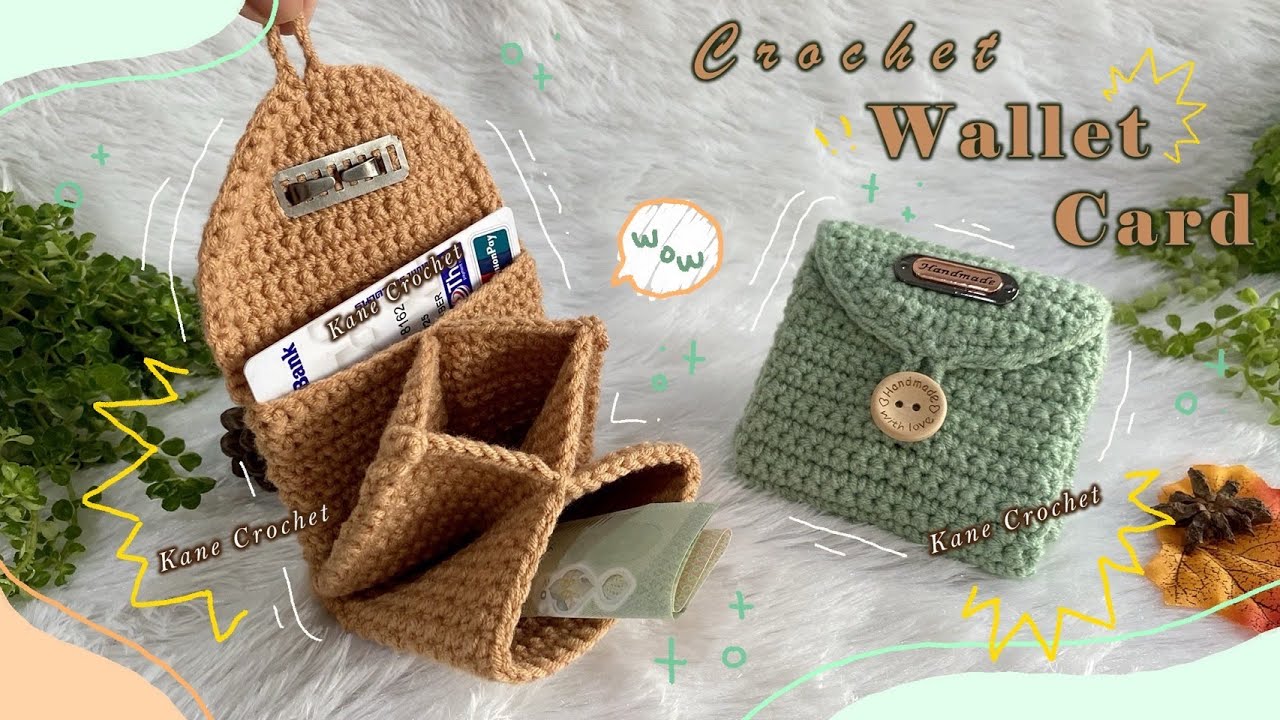 CROCHET WALLET 🥰 How to Crochet a Tri-Fold Wallet for Coins and Cards