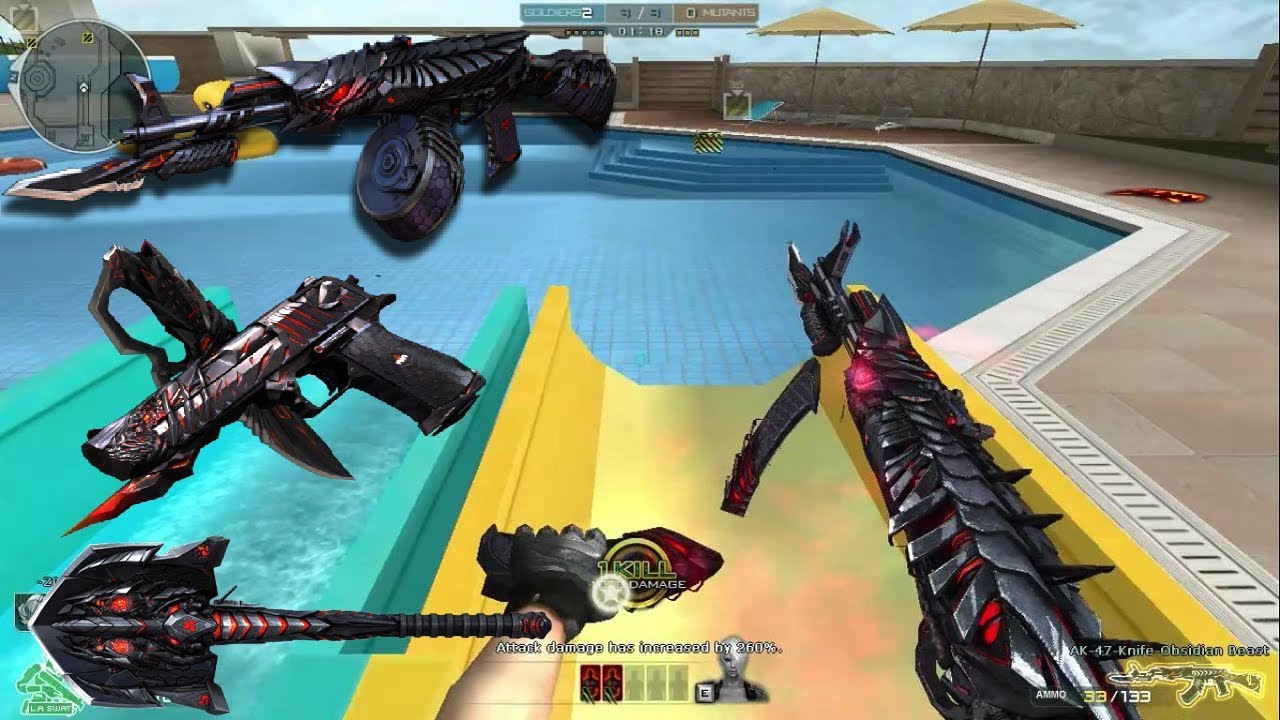 Crossfire NA 2.0 : AK47-  Knife - Obsidian Beast ( Born Beast ) - Hero Mode X - Zombie V4