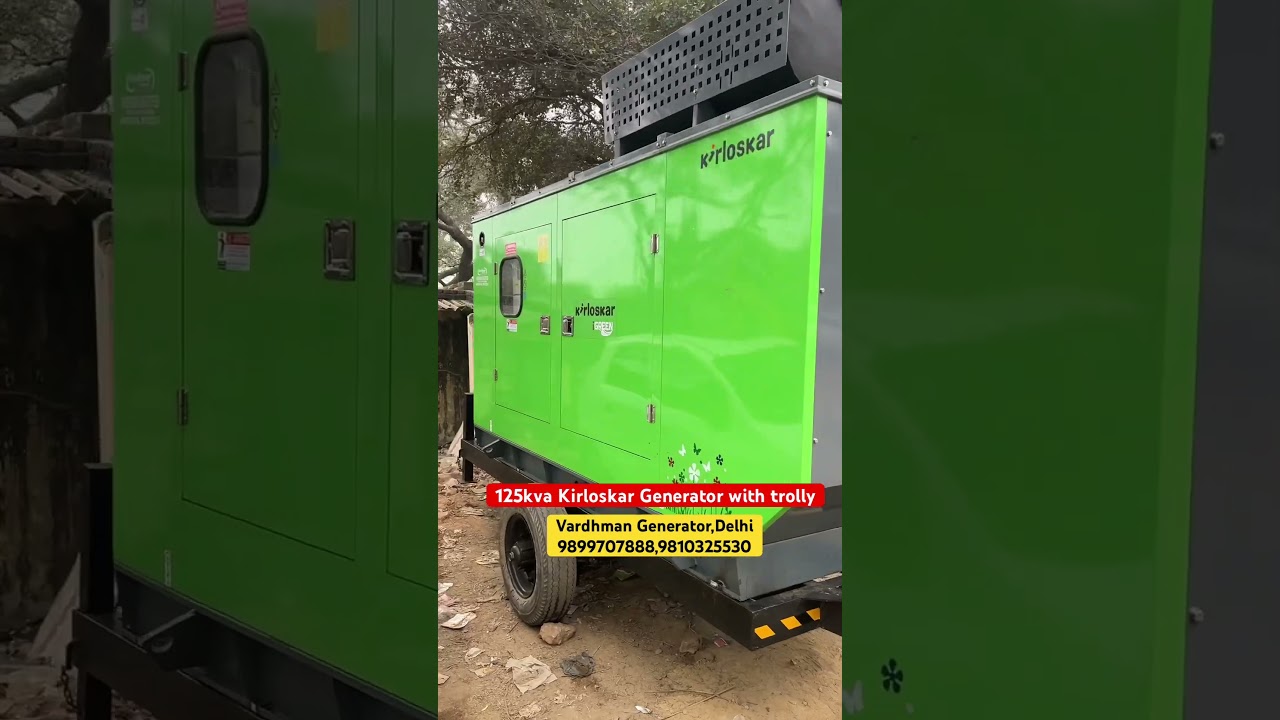 125kva kirloskar silent generator with trolly Rajasthan delivery