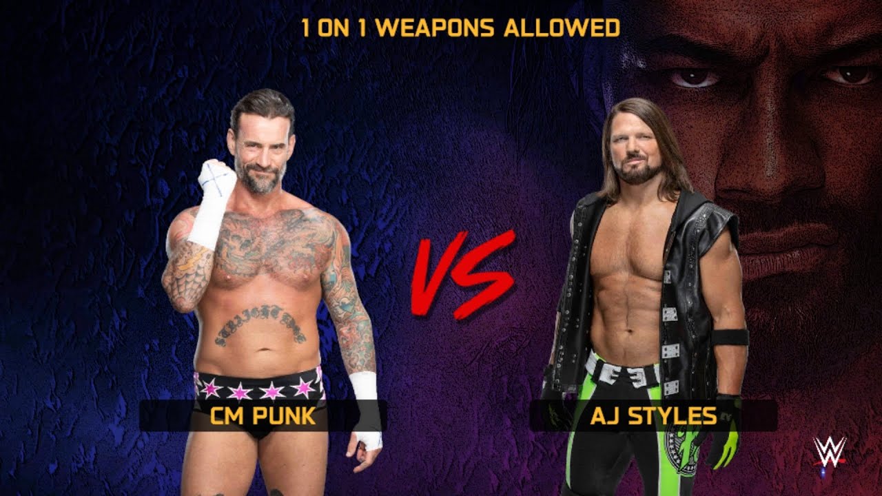 CM PUNK vs AJ STYLES 🔥 WEAPONS ALLOWED MAYHEM | WWE 2K25 1v1 Gameplay