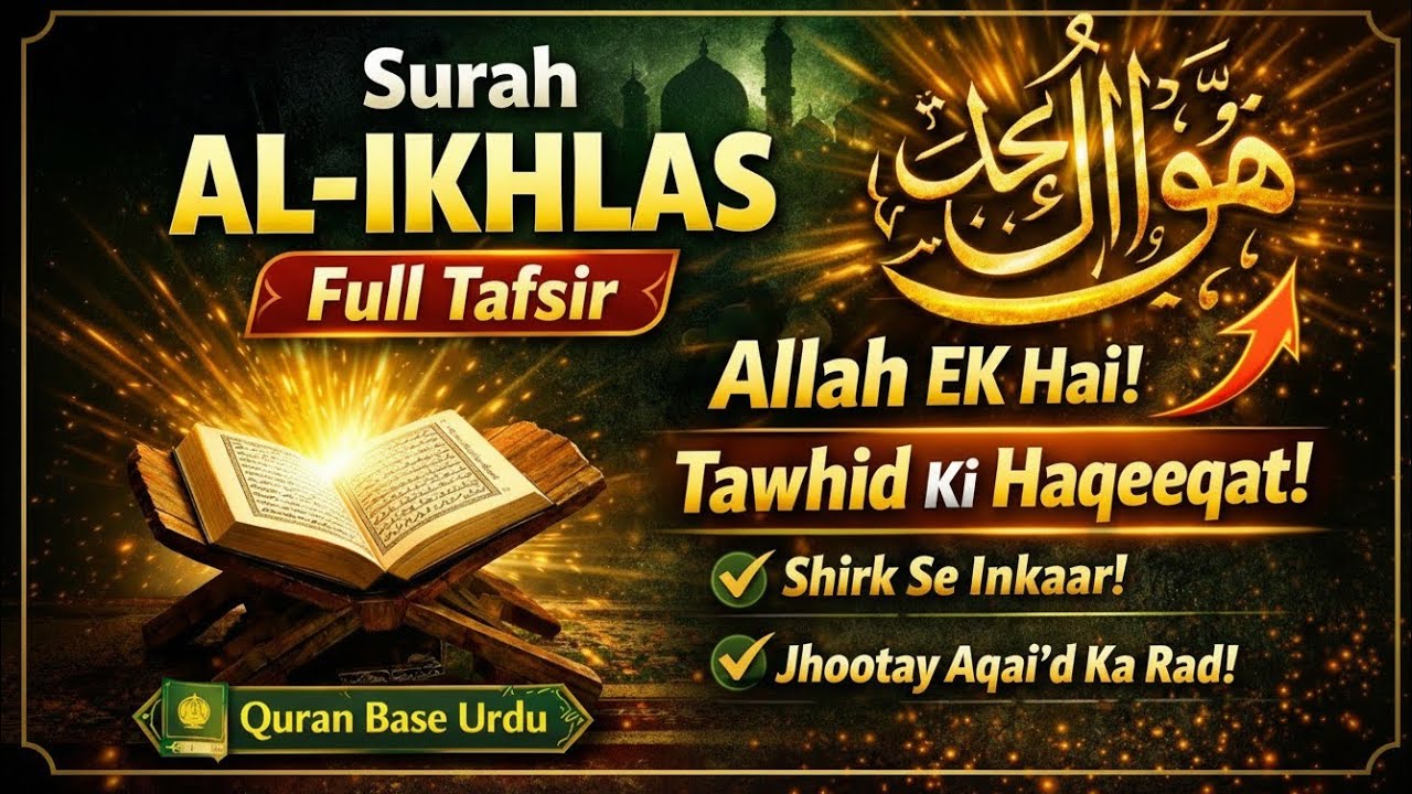Surah Al-Ikhlas Full Tafsir | Pure Tawhid in Islam | Quran Explanation Urdu