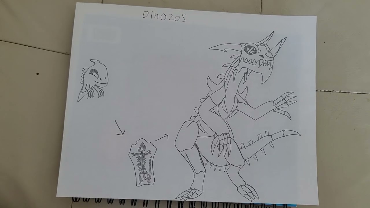 Here is Sketches of Perhistorrible and Dinozos for Ghostforce Season 1