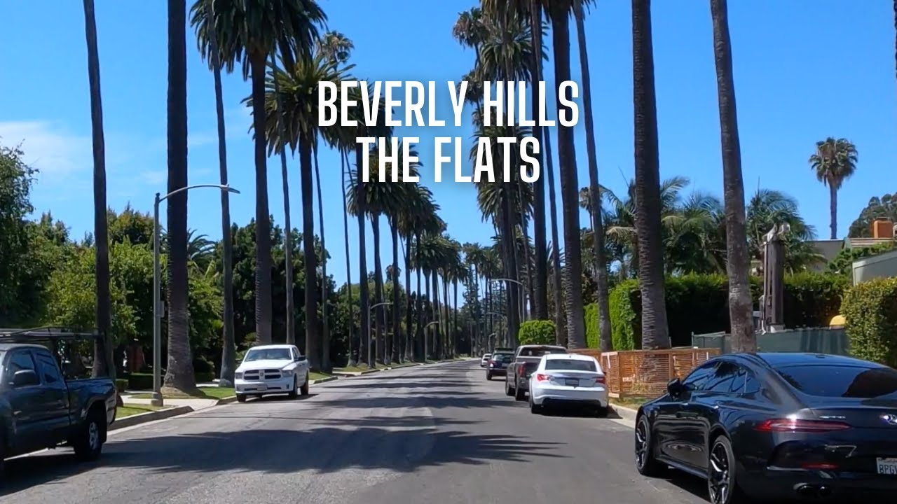 [4K] Beverly Hills, The Flats, Rodeo Drive, Canon Drive, Residential, Mansions, Real Estate, ASMR