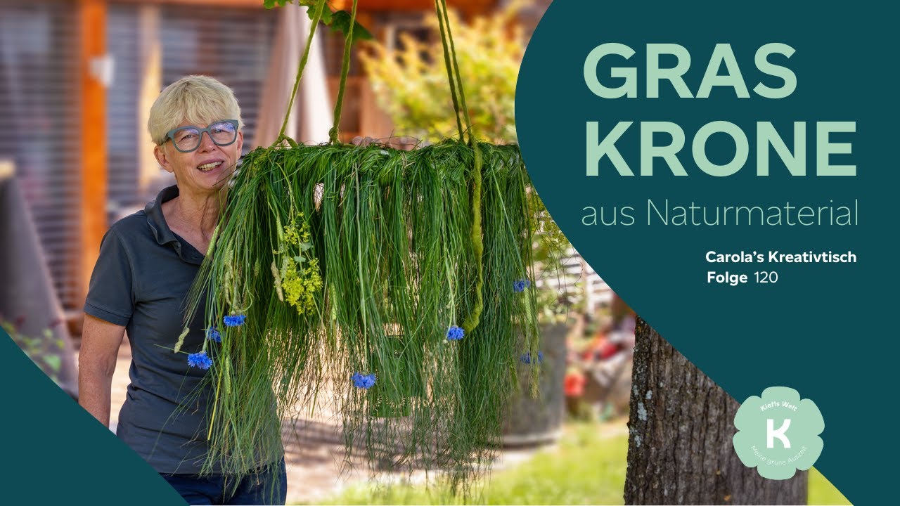 Sommerliche Graskrone aus Naturmaterial | STEP BY STEP | TUTORIAL | DIY | ANLEITUNG ZUM MITMACHEN
