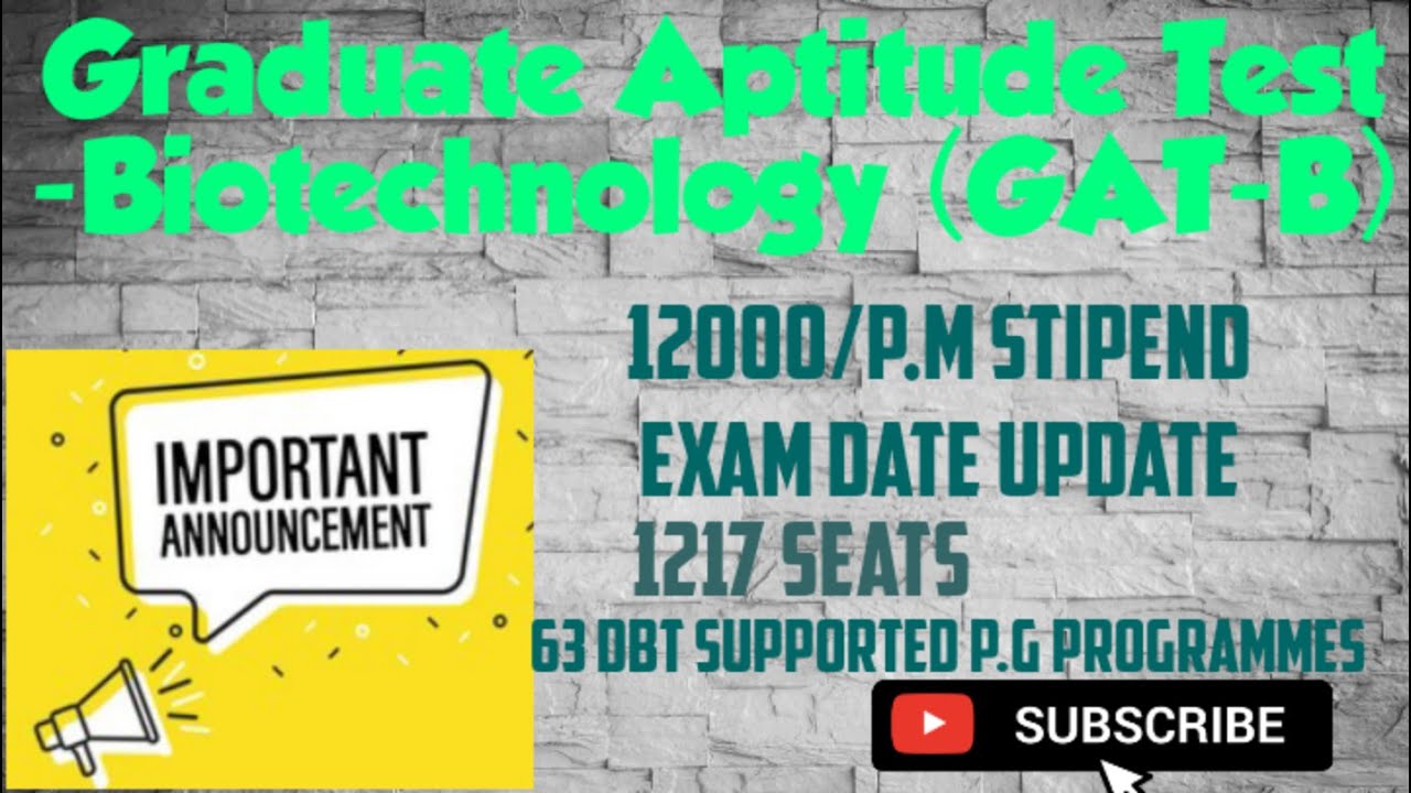 GAT-B 2021 Important Updates