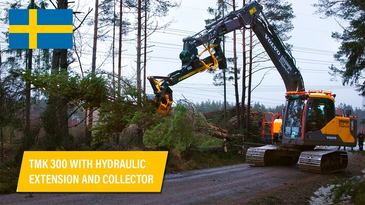 TMK 300 working in Sweden with Hydraulic Extension and Collector