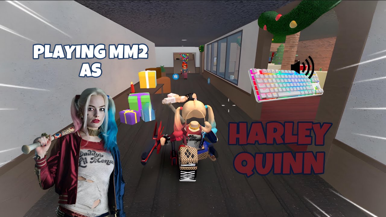 HARLEY QUINN DESTROYS TEAMERS IN MM2 + GAMEPLAY (KEYBOARD ASMR)