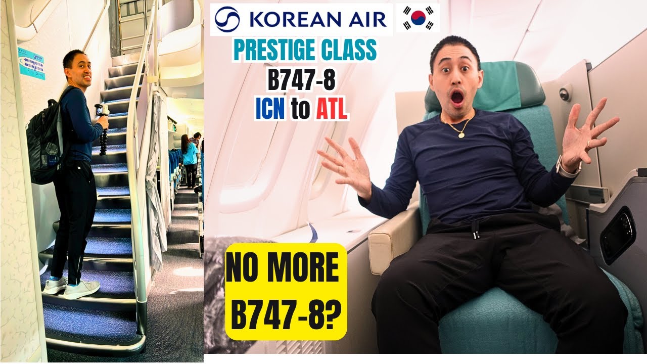Goodbye B747-8? Fly ✈️ Upstairs with me! 🇰🇷 Korean Air Business (ICN to ATL) #koreanair #travel