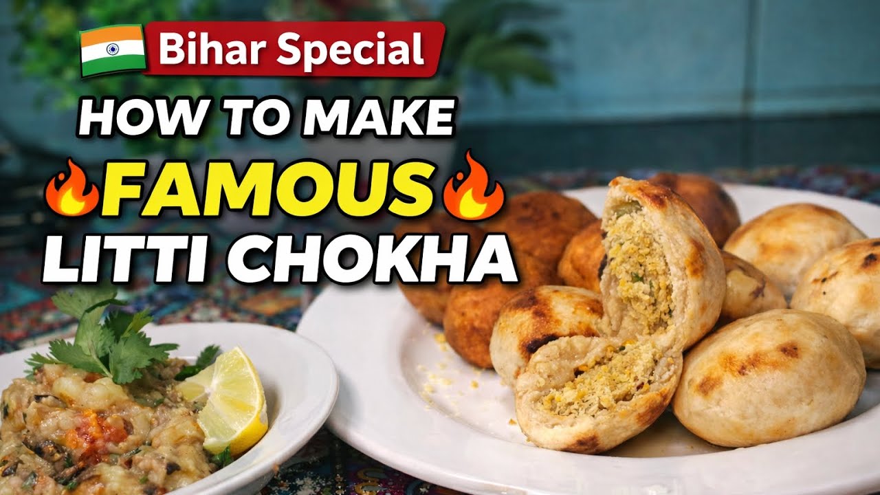 How to make fomous litti chokha from bihar 