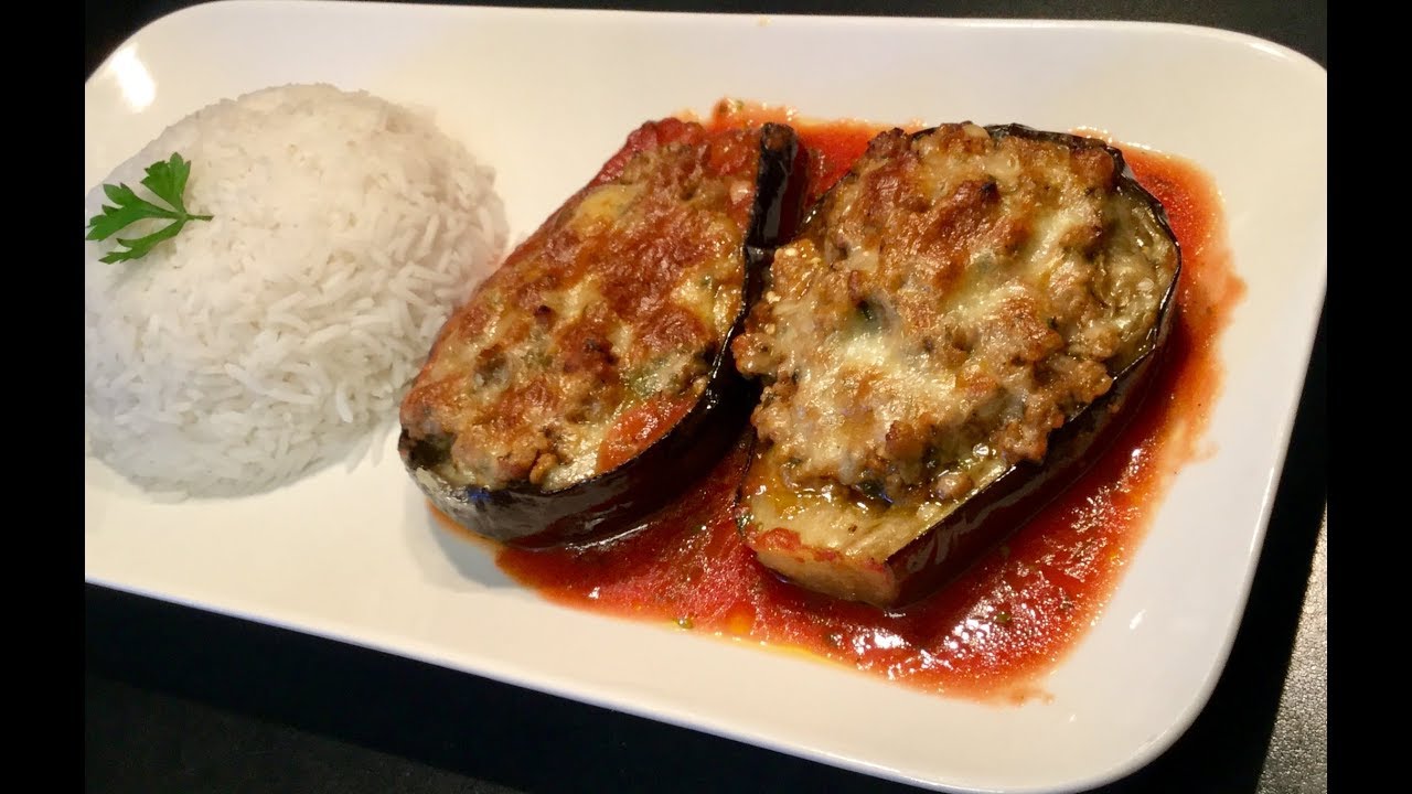 LES AUBERGINES FARCIES À LA VIANDE HACHÉE