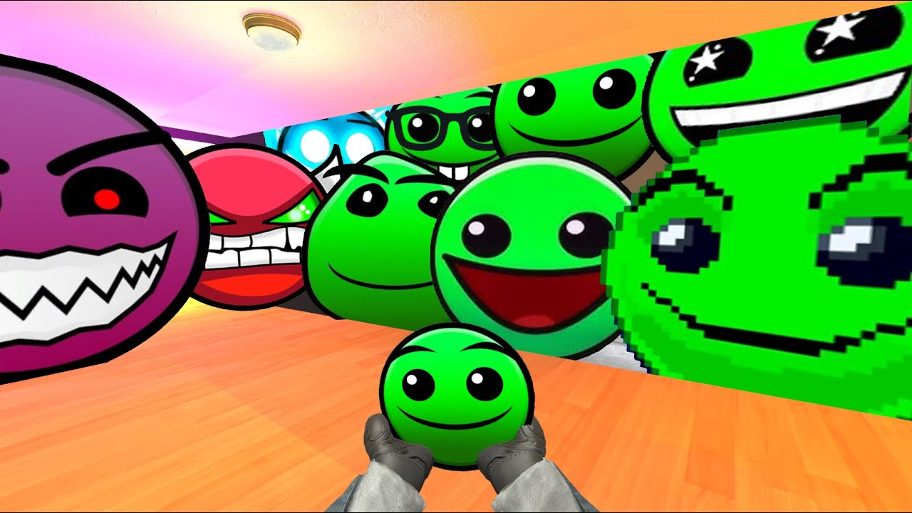 Saving Baby GreenFace From Geometry Dash Emoji  