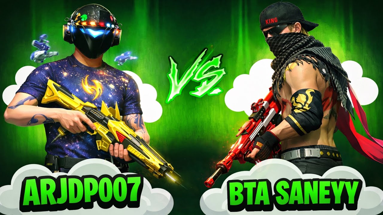 ARJ_DP_007 VS BTA SANEYY FRIENDLY COSTUME GAME PLAY ☠️🎯 #freefire 