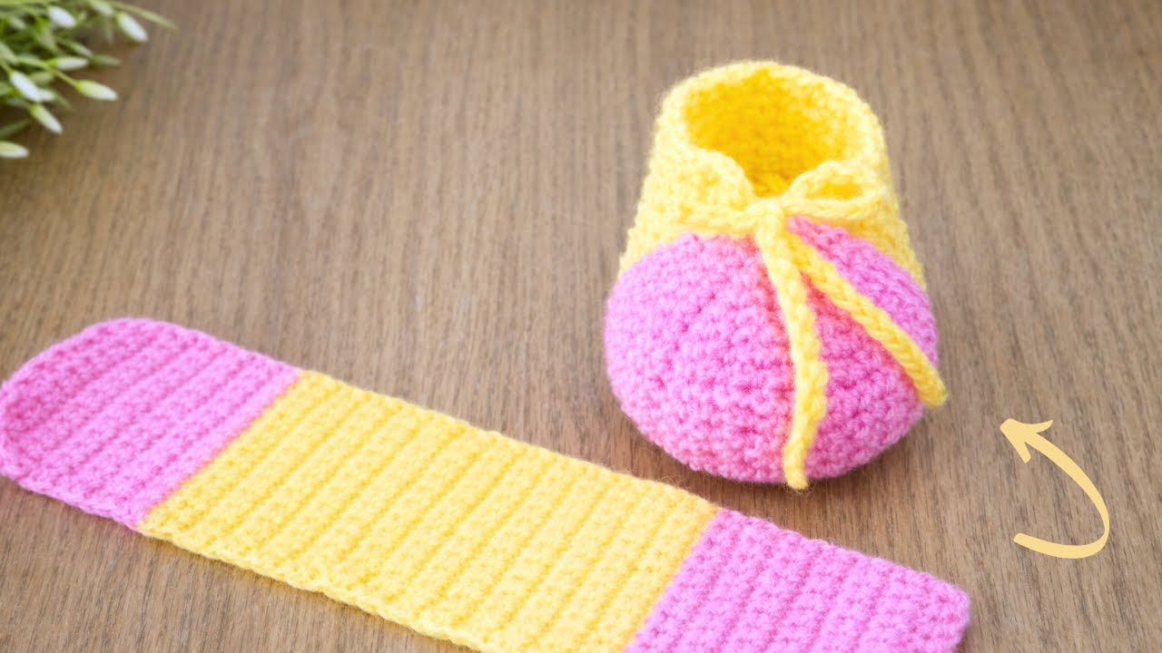 TÉCNICA FÁCIL E RAPIDA 💎 PASSO A PASSO DE SAPATINHO DE CROCHÊ PARA BEBÊ