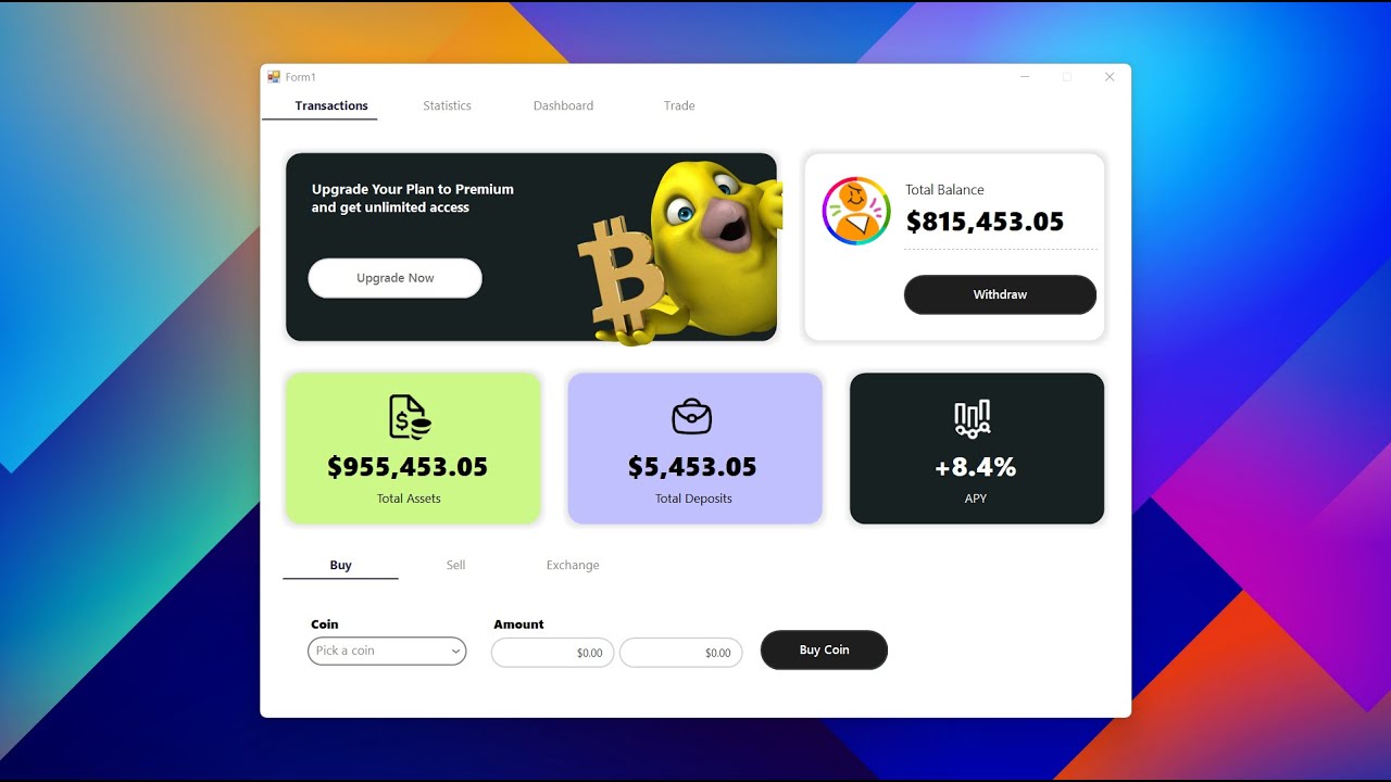 Modernize WinForms - Design a Sleek Crypto Wallet App UI with Siticone UI 🔥