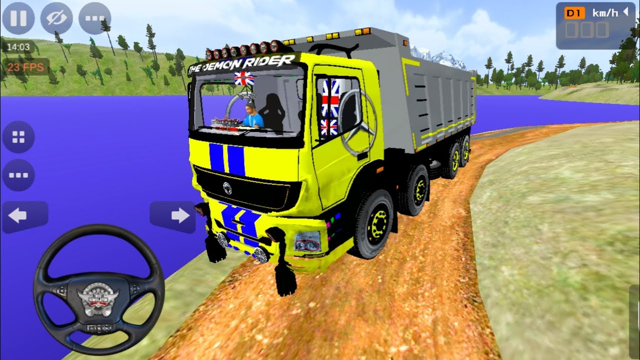 INDIAN BROKEN OFF ROAD 😯 BHARTH BENZ TIPPER TRUCK DRIVING | BUS SIMULATOR INDONESIA GAMES Part 12)