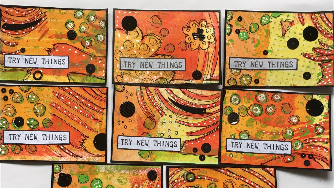 Painty papers ATC’s  