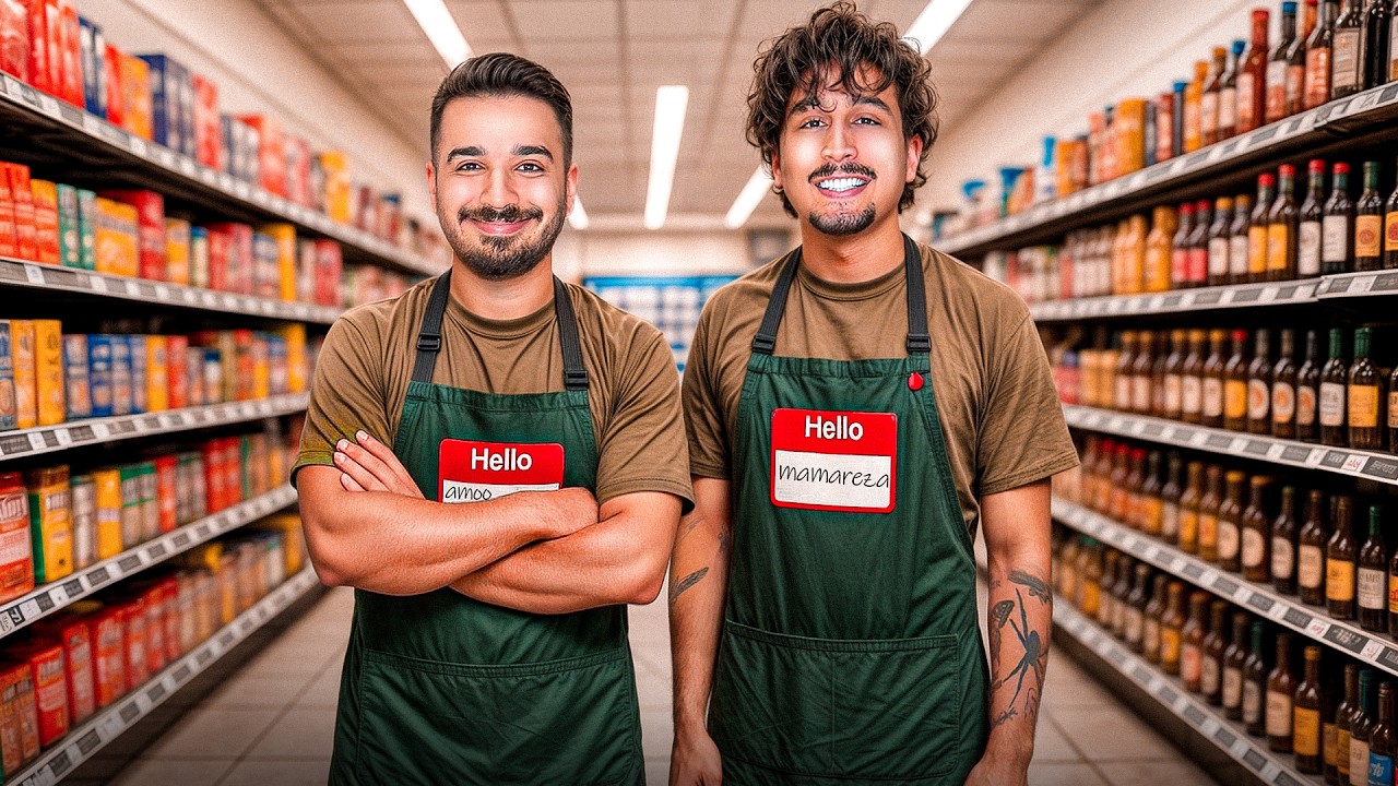 ٢٤ ساعت سوپر مارکت کار کردیم⏰(بدبخت شدیم)