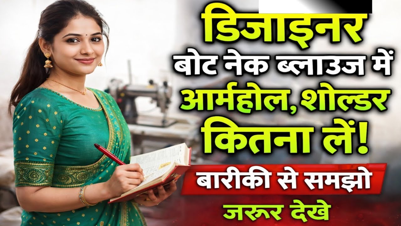 बोटनेक ब्लाउज या डीपनेक ब्लाउज दोनों ब्लाउज बिल्कुल परफेक्ट बने/बारीकी से समझे/पूरा वीडियो जरूर देखे
