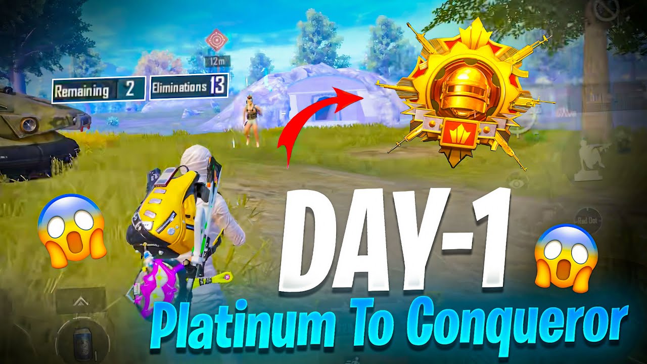 😱 DAY-1 Platinum To Conqueror Best Strategy For Rank Push 😱