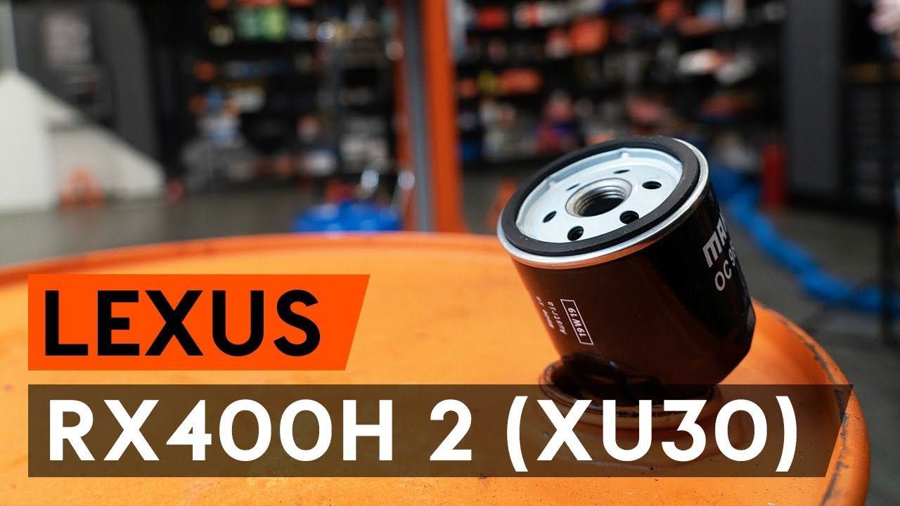How to change oil filter and engine oil on LEXUS RX400h 2 (XU30) [TUTORIAL AUTODOC]