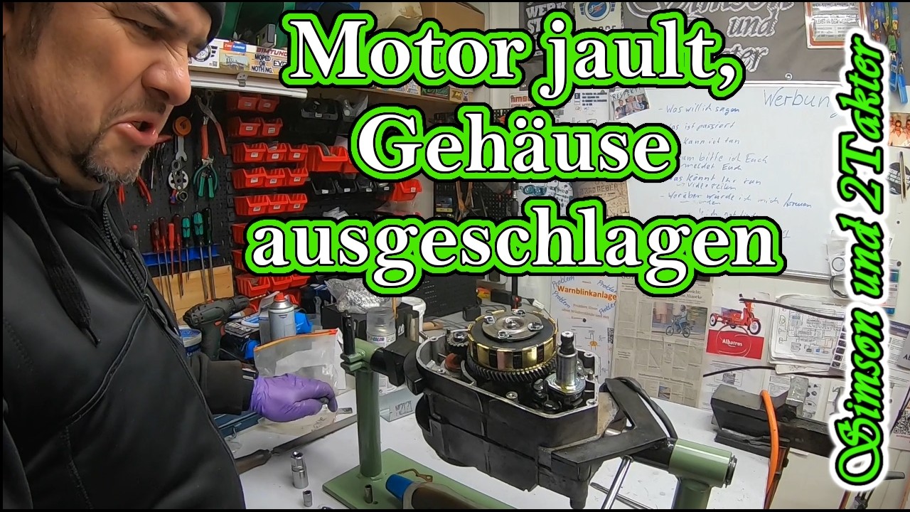 Simson S51 Motor jault, Gang pfeift, Simmeringe undicht, Kupplungswelle verschlissen. Gehäuse defekt