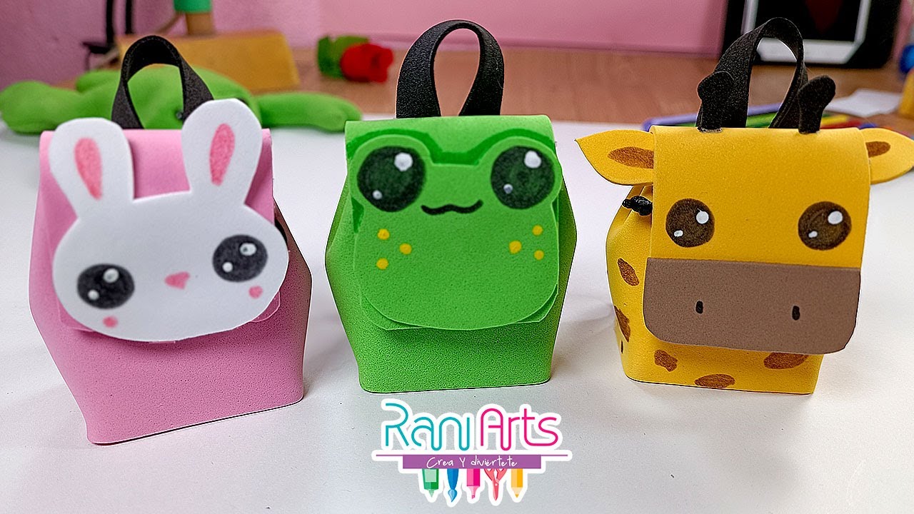 Haz Mini MOCHILAS de ANIMALITOS - DIY - ideal para llaveros, recuerdos y más